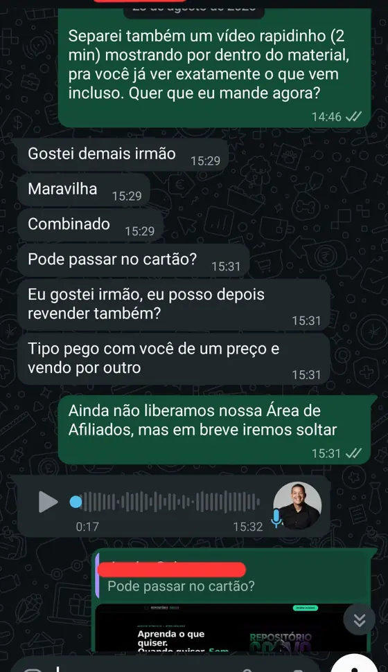 Depoimento real de membro do Repositório Corvo 6